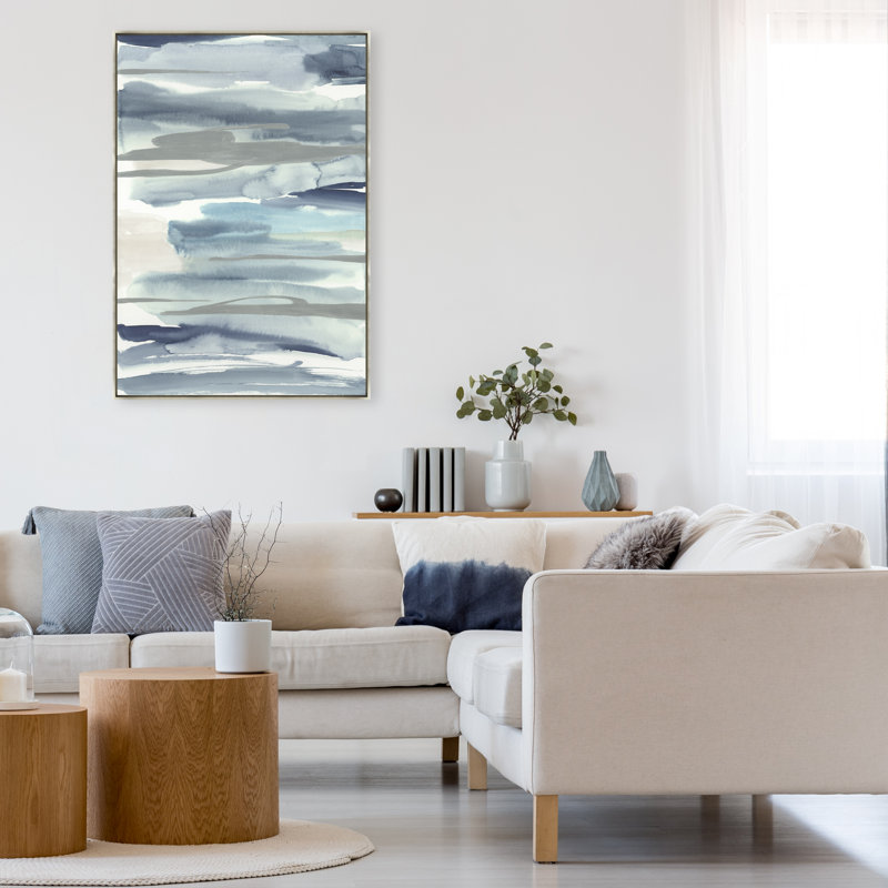 Layered Water II Print by Janice Sadler, 69.5" H x 48.5" W x 1.5" D, Glass Coat