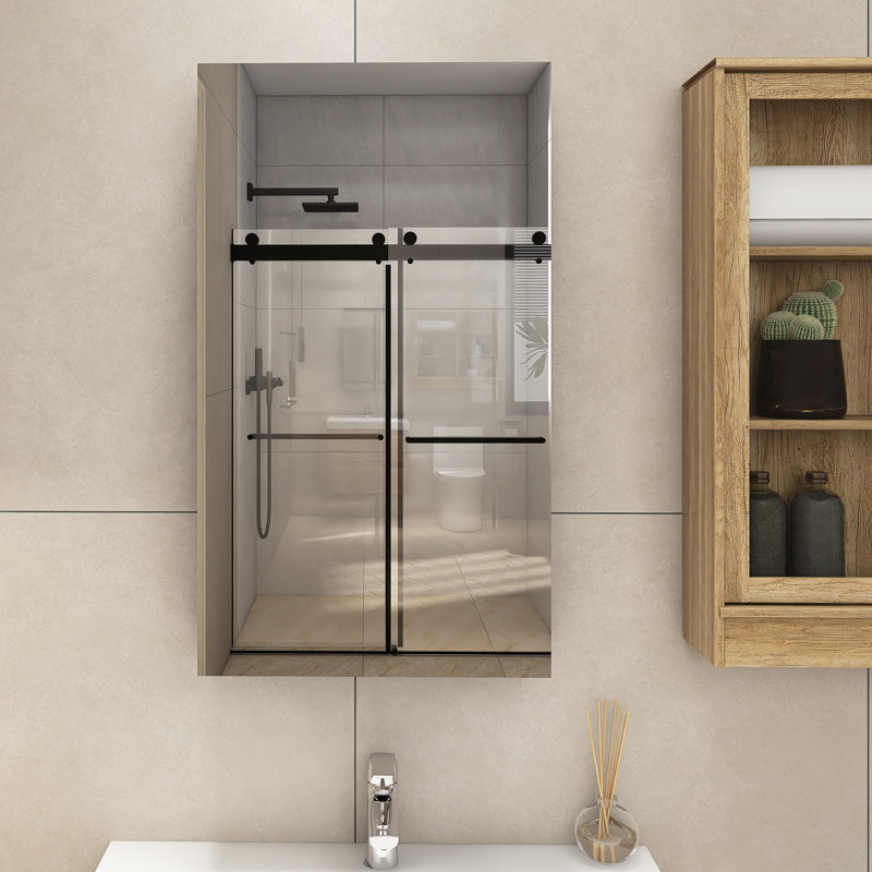 Miroir pour armoire à pharmacie Landseer, Argent, H 26 po x l 15 po x P 5 po