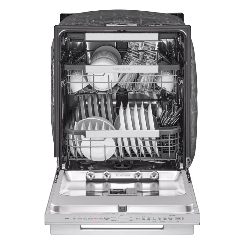 Powersteam Stainless Steel Dishwasher, Transitional Design