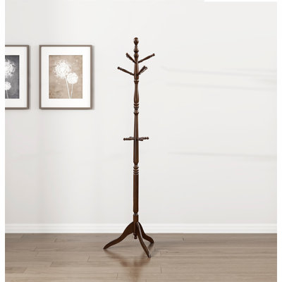 Portemanteau classique en bois brun foncé