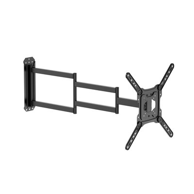 Support pour téléviseur mural à bras long CondoMonds LATVA8044 | Le support mural pour écran s'adapte à la plupart des écrans de 23 à 65 po | Le bras articulé peut supporter 77 lb | Max VESA 400 x 400 mm | Noir