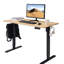 Bureau électrique électrique, 24 po x 48 po, couleur ambre et graphite, surface monobloc de 1 po d'épaisseur, espace de travail ergonomique, bureau à faible bruit, hauteur réglable, assemblage facile