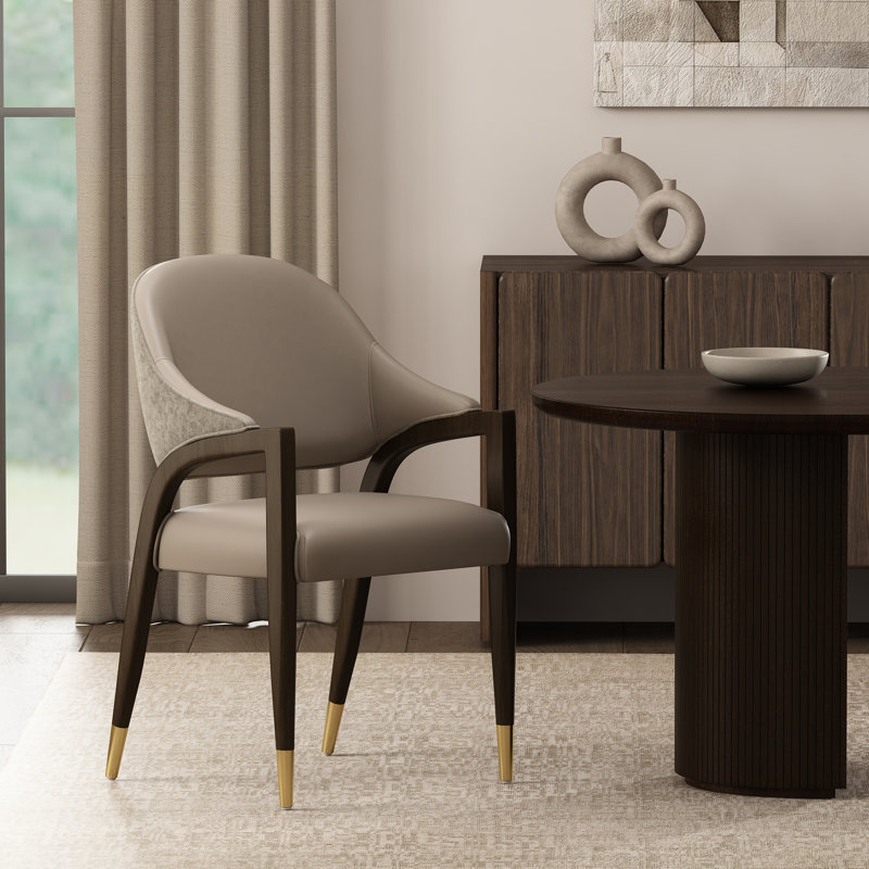 Fauteuil de salle à manger Collette, Taupe