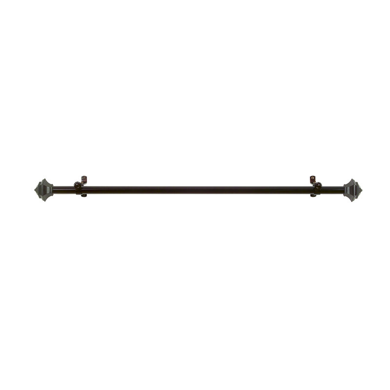 Solomon Adjustable Single Curtain Rod, 28" - 48" W