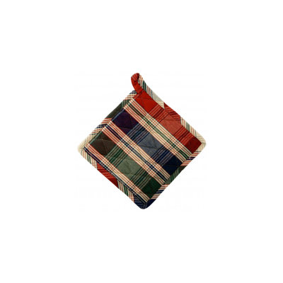 Millwood Pines Marquise Plaid Cotton Potholder Set