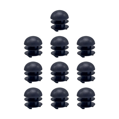Outwater Plastic 3/4" Dia. Round Tubing Dome End Caps, Finishing Plug For Round Tubing Chair Glide, Floor Protector, Fits Multi Gauge Tubing, USA Made, 10 Pack