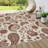 Dark Brown Paisley Carpet-waterproof, easy to clean, machine-washable, soft and comfortable; suitable for door mats, kitchens, living rooms, bedrooms, corridors, and laundry areas. Easy to clean, durable carpet for home decoration.-1247910006