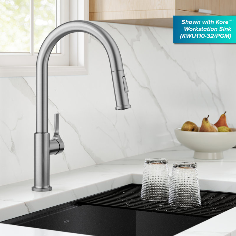 Stainless Steel Single Handle Pull-Down Kitchen Faucet