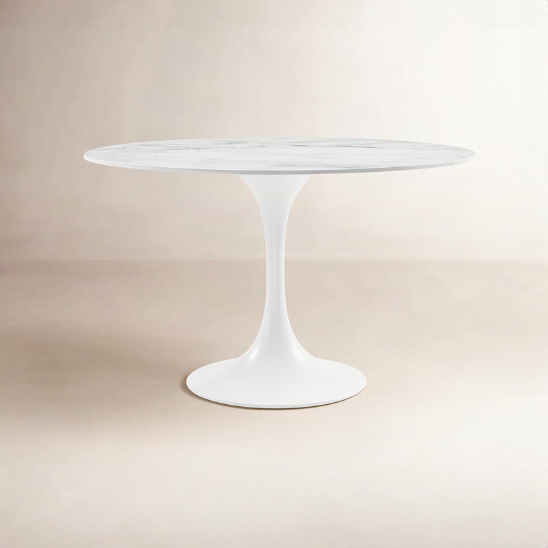 Flow Ceramic Dining Table, White