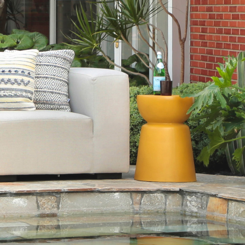 Ashlynn Concrete Outdoor Side Table