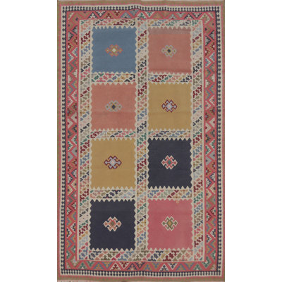 Tapis à motif géométrique kilim 3 x 5
