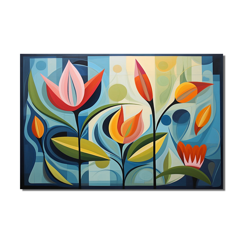 «Green Mid Century Mod Nature II - Abstract Midcentury», art mural vert