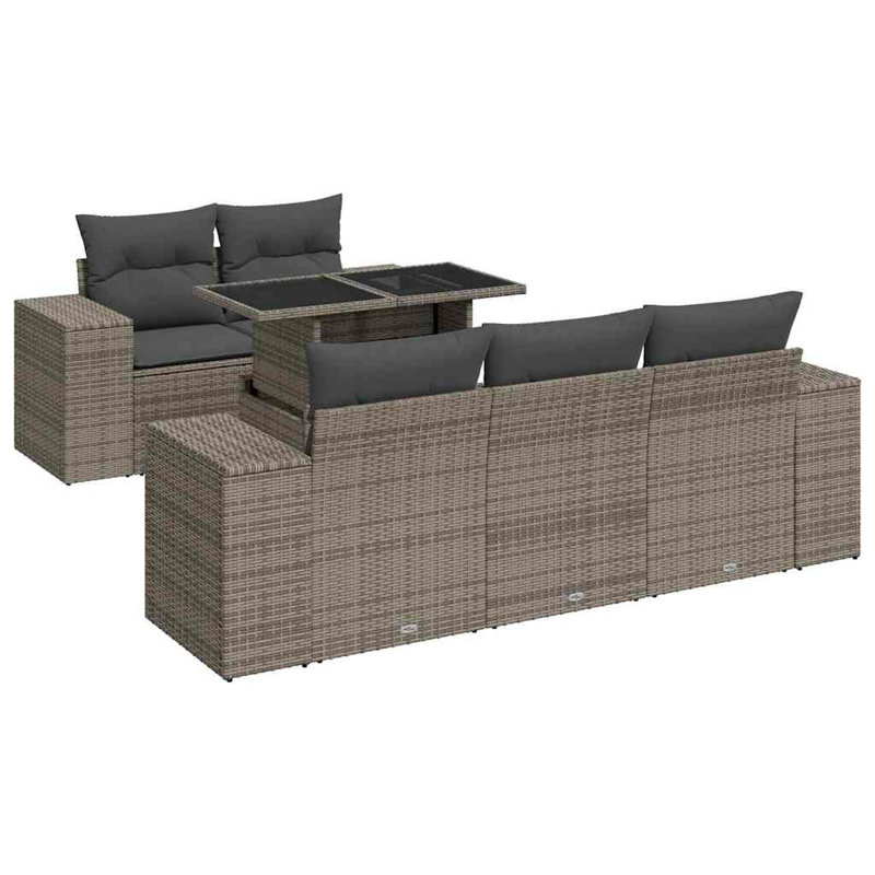  Ensemble de canapé de jardin gris, Gris
