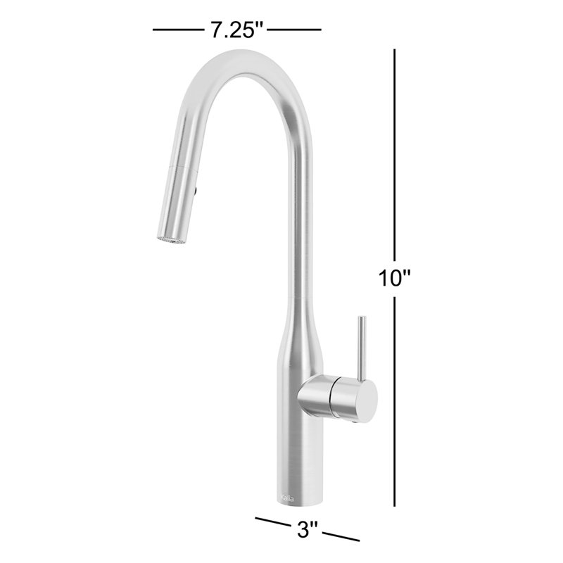 Kalia Kaviar Pull Down Kitchen Faucet, Stainless