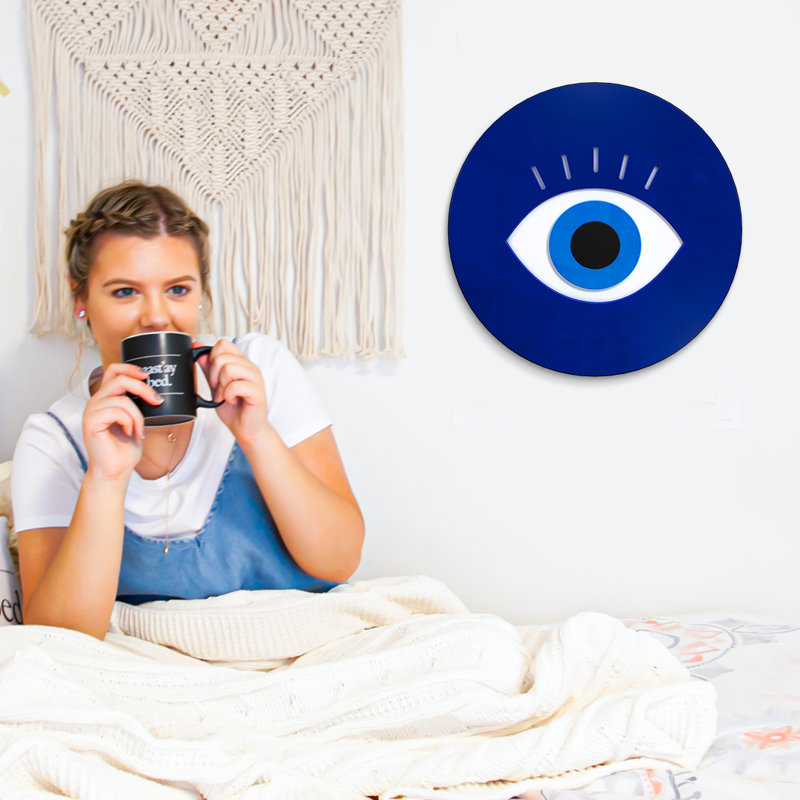 Suspension murale moderne Evil Eye, H 16 po x l 16 po x P 1 po
