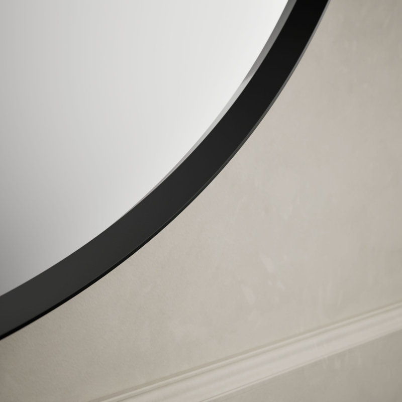 Miroir de salle de bain Essential, Noir mat, 32 po x 32 po