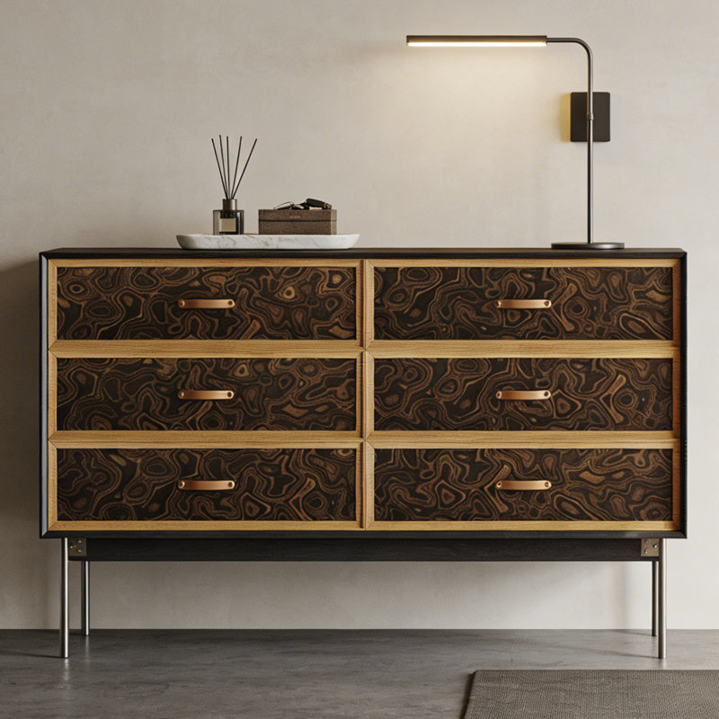 Unique Artistic Design Storage 6-Drawer Cabinet