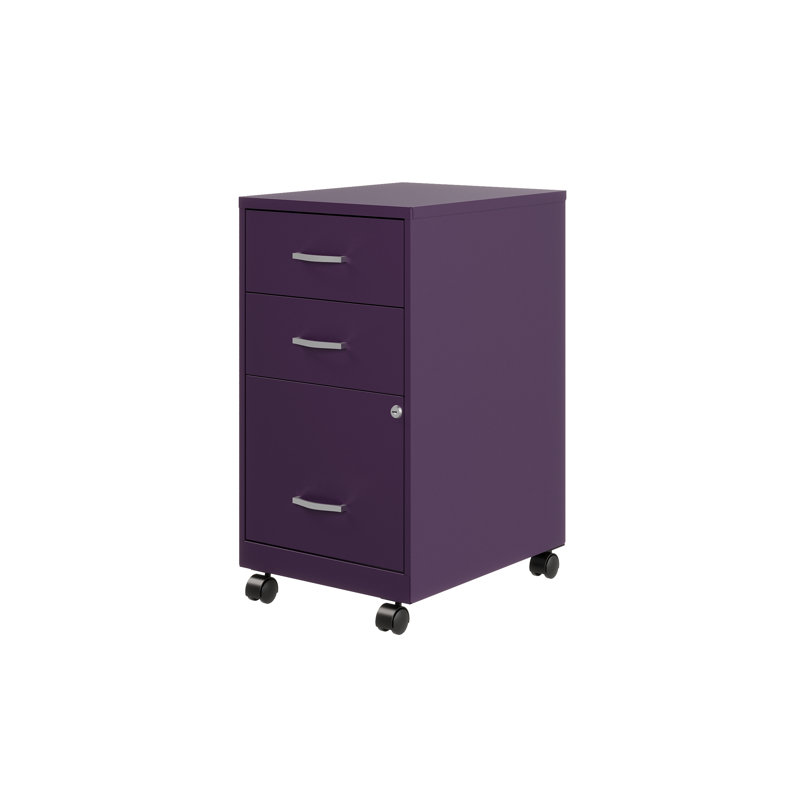 Classeur vertical 3 tiroirs, Mauve minuit