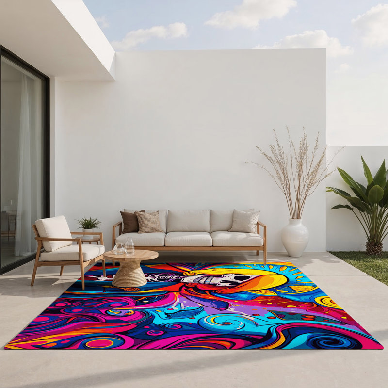 Trance Cosmos Indoor And Outdoor Area Rug, Rectangle 4' x 6'