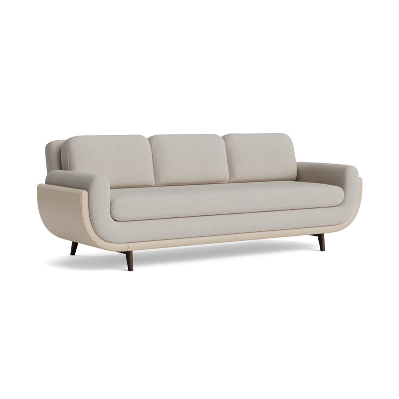 Regatta 100 Sofa, Boucle - Dove Gray/Greenwich Leather - Taupe, Java