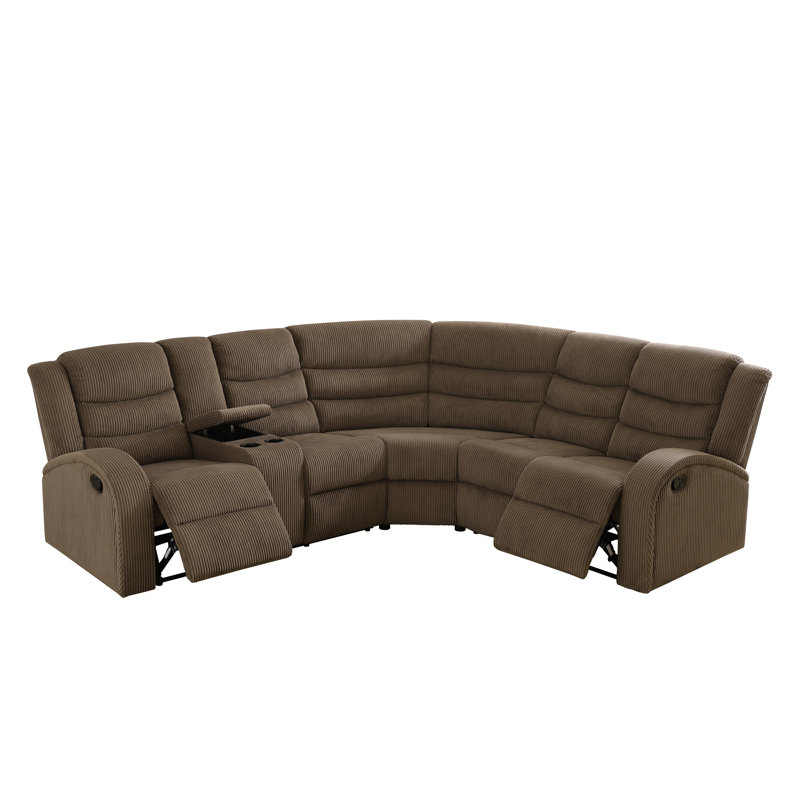 Canapé modulaire inclinable en tissu 3 pièces 3 pièces
