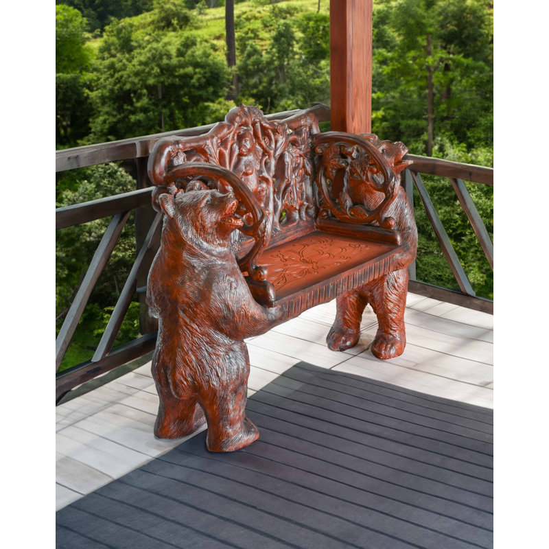 Two Bears Holding Bench