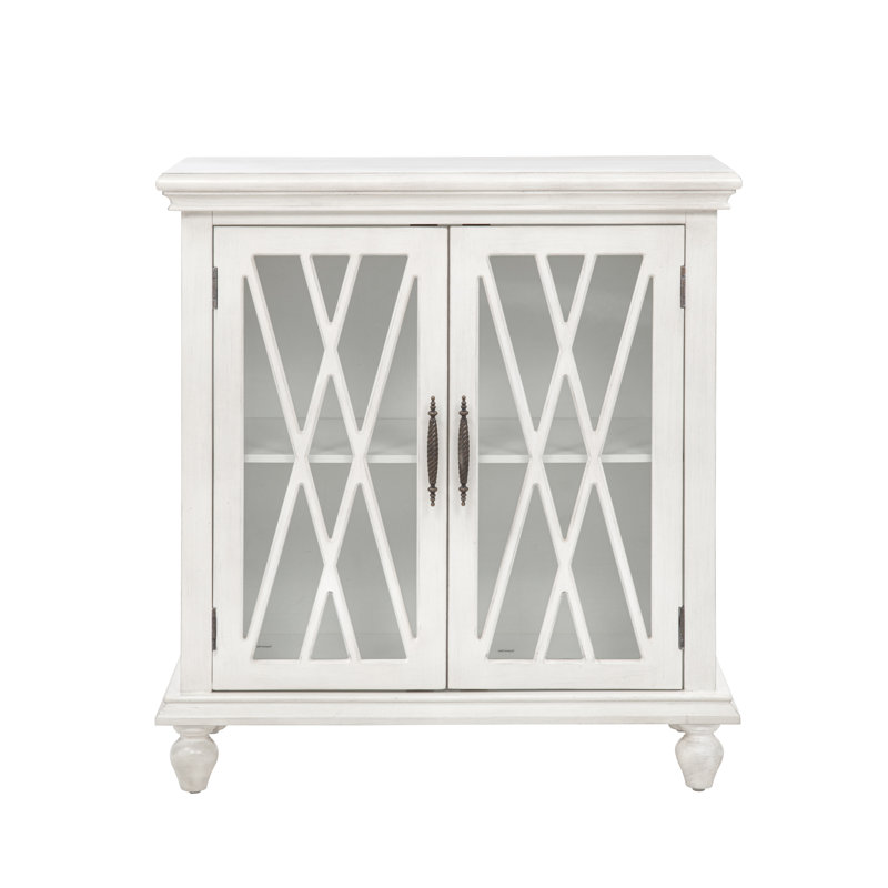 Kelcey 2 Door Cabinet Grey, Off White