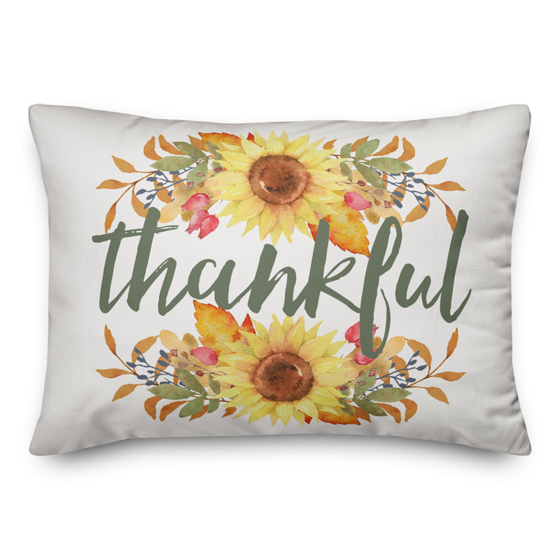  Coussin Thankful Sunflowers