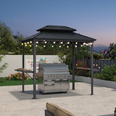 Aluminum Hardtop Grill Gazebo with Lighted