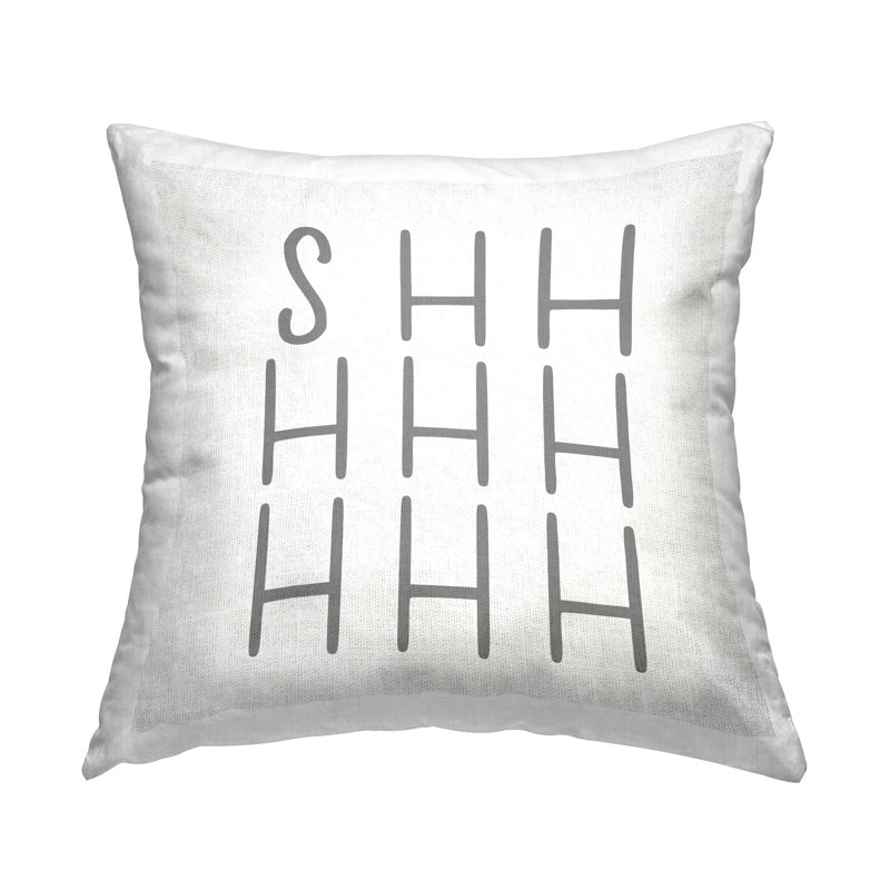 Conception de coussin décoratif Shhh