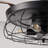 Retro Industrial Cage Ceiling Fan with Light and Remote 6-Speed Reversible 48"Blades 4-Blade High Airflow Timer Function for Bedroom Living Room Dining Room