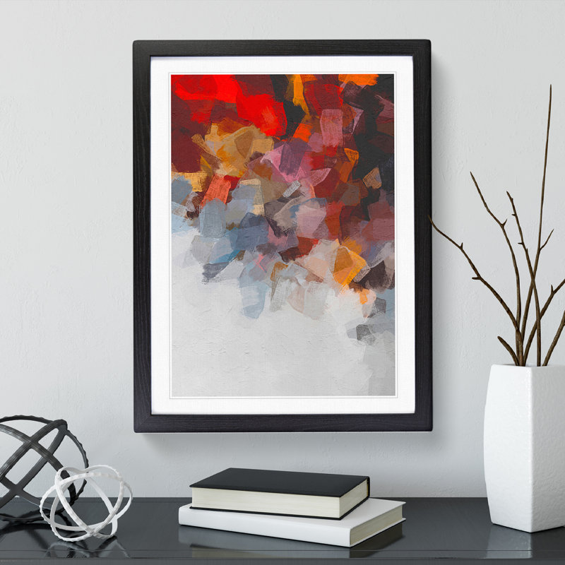 XV1022-2577X Lightyears Abstract - Single Picture Frame Painting, 64cm H x 46cm W x 2cm D, Black