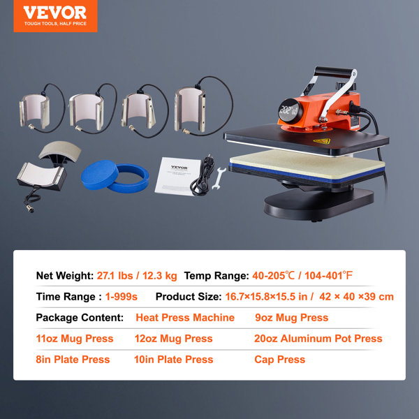 HTVRONT Heat Press Machine 15X15ich Sublimation Transfer & Reviews