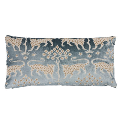 Woodland Leopard Velvet Pillow