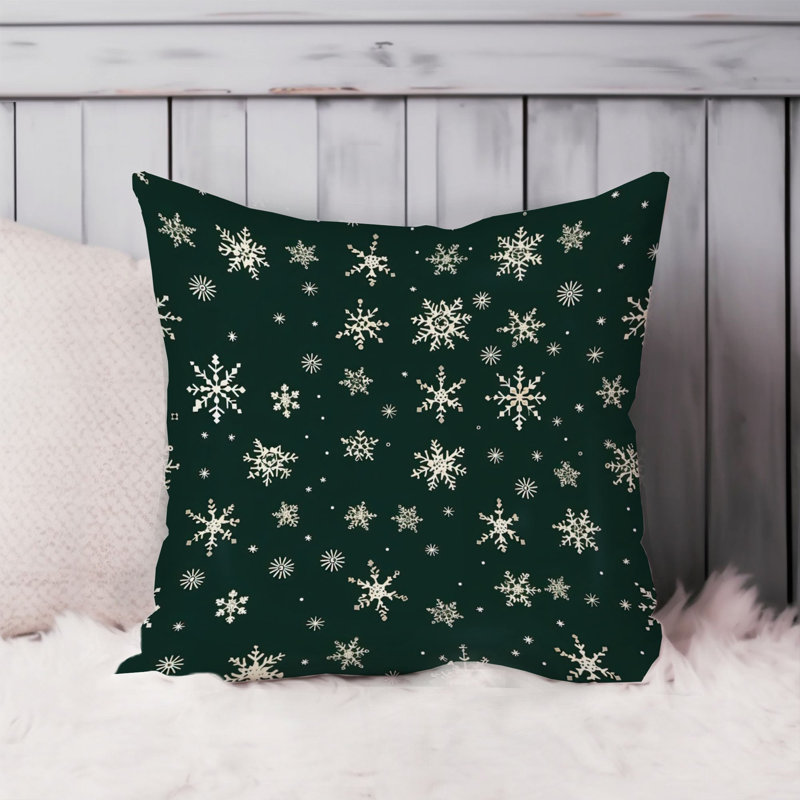  Snowflakes Dark Green Snow Flake Modern, 20"H x 20"W