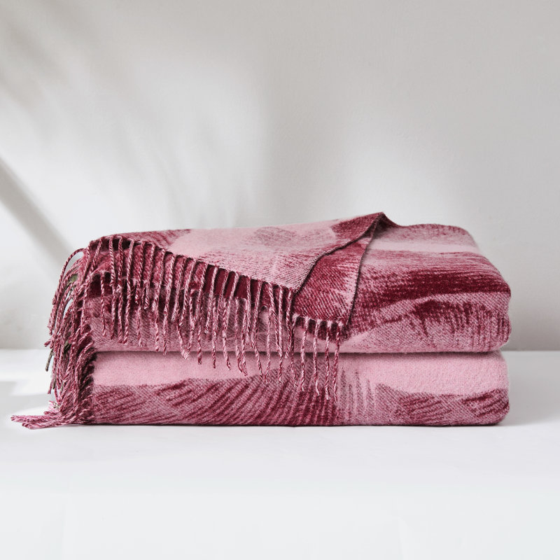 Gilded Spore Wool Blend Throw Blanket
