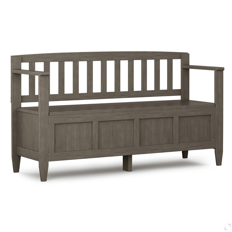 Banc de rangement pour hall d'entrée Brooklyn, Marron foncé