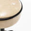 Tabouret de bar rond 2 avec rangement en cuir kaki et pivotant à 360 °-412896808