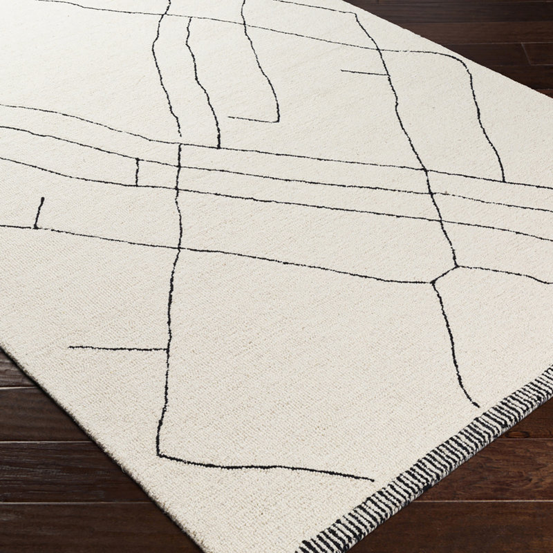 Arsenal Abstract Moroccan Wool Hand Made Area Rug, Rectangle 183 x 274 cm