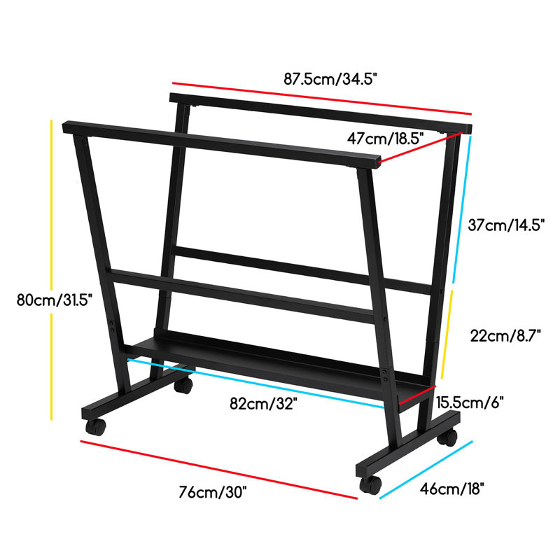 Metal Rolling Drying Rack, Black