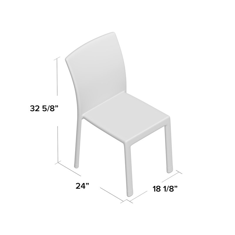 Chaises d'appoint de patio empilables Takhiya, Brun