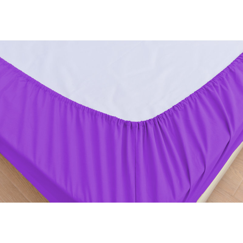  Ensemble de draps en rayonne ultra doux et infroissable, Ensemble de draps pour li très grand californien , Violet