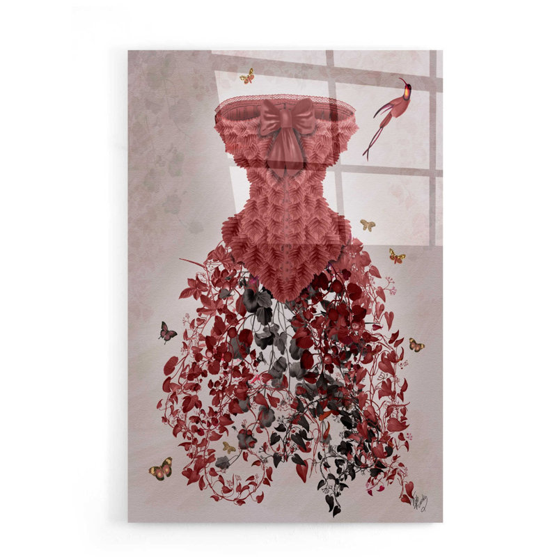 «Wood Land Corset» par Fab Funky, art mural en verre acrylique, H 24 po x l 16 po x P 0,2 po