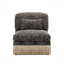 Canapé sans accoudoirs en chenille léopard avec 1 coussin-130672657