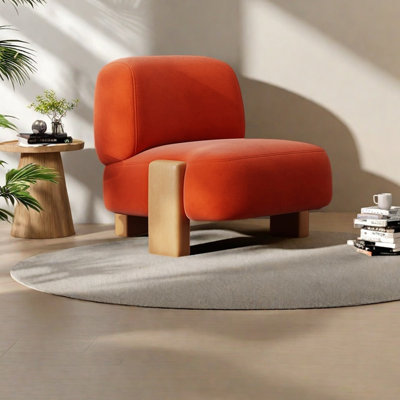 Chaise de loisirs minimaliste en coton et lin