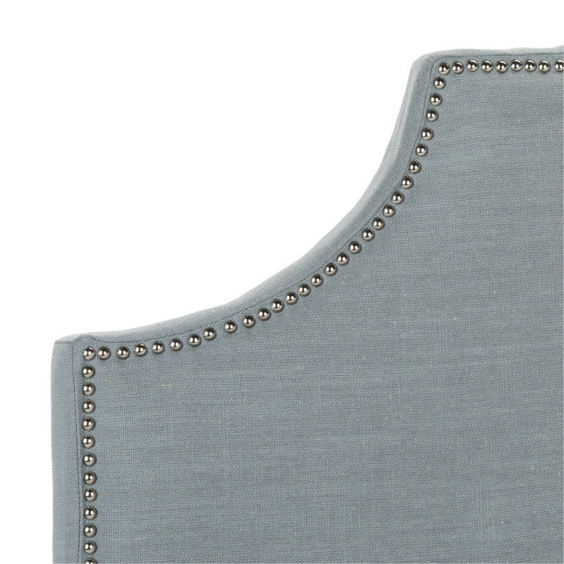 Caswell Upholstered Headboard, Sky Blue, King, Polyester