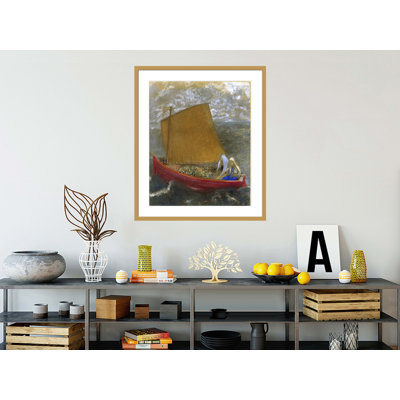 La Voile Jaune (The Yellow Sail) by Odilon Redon -Framed Giclee Print