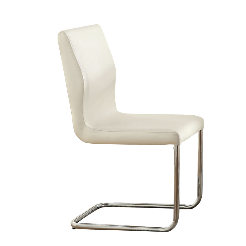 Chaise d'appoint rembourrée Balwinder, Blanc