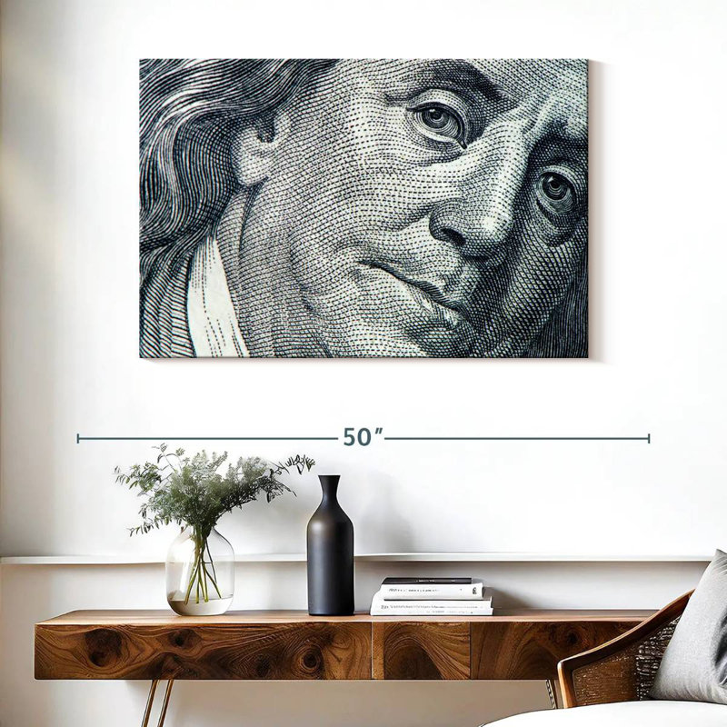 Leisha Benjamin Franklin Face, H 26 po x l 39 po