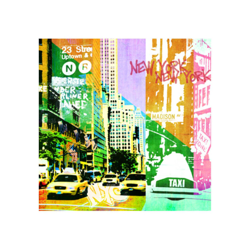 Multitraff NYC II Print, 36" H x 36" W, Outdoor